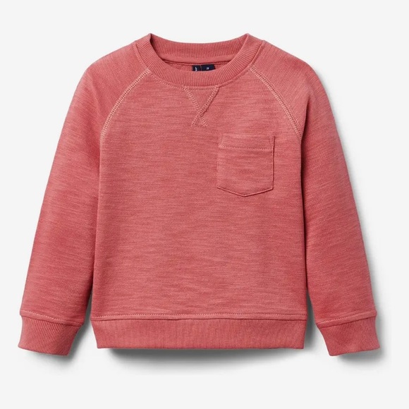 Janie and Jack Other - Janie and Jack Coral Slub French Terry Crew Neck Crewneck Sweatshirt